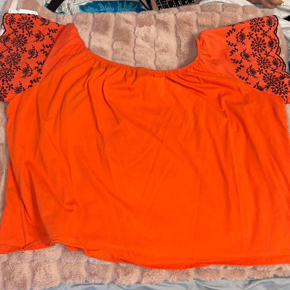 Orange baggy top